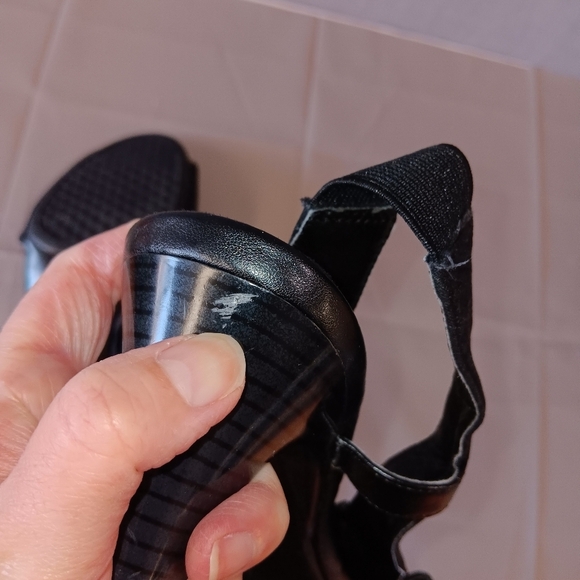 A2 AEROSOLES Women's Heels Strappy Open Toe 3" Pumps Shoes Size 11 Black Stretch - Picture 10 of 10